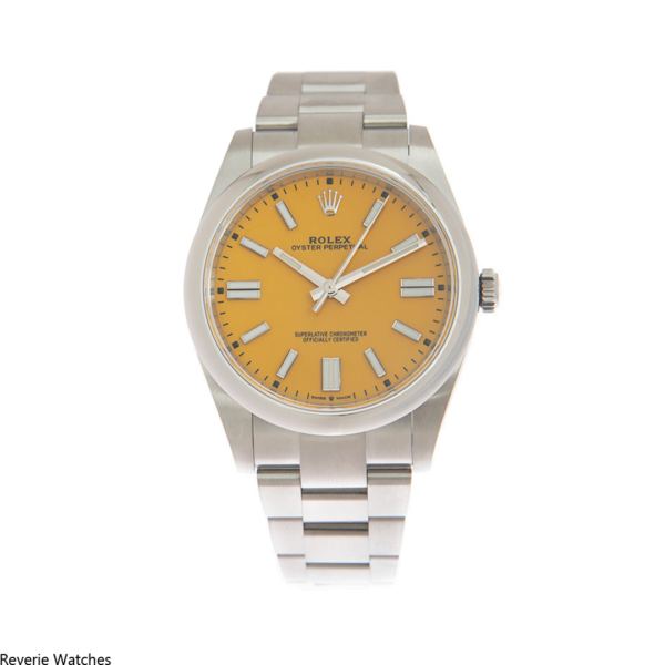 Rolex Oyster Perpetual Yellow Dial Replica - 10