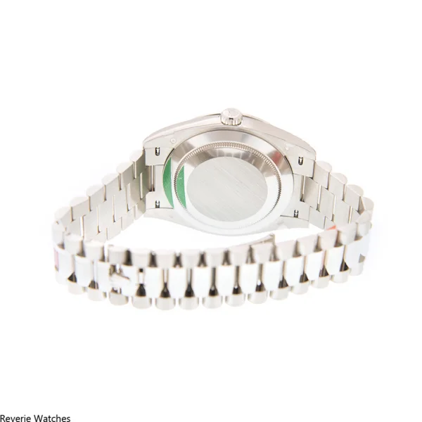 Rolex Day-Date Diamond Bezel Silver Baguette Dial Replica - 25