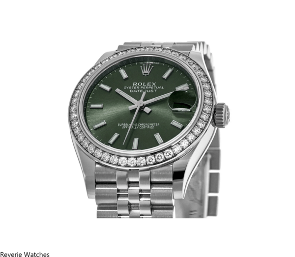 Rolex Datejust 31 Oystersteel White Gold Green Dial Replica - 18