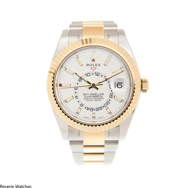 Rolex Sky-Dweller Two Tone White Dial Oyster Replica - 13