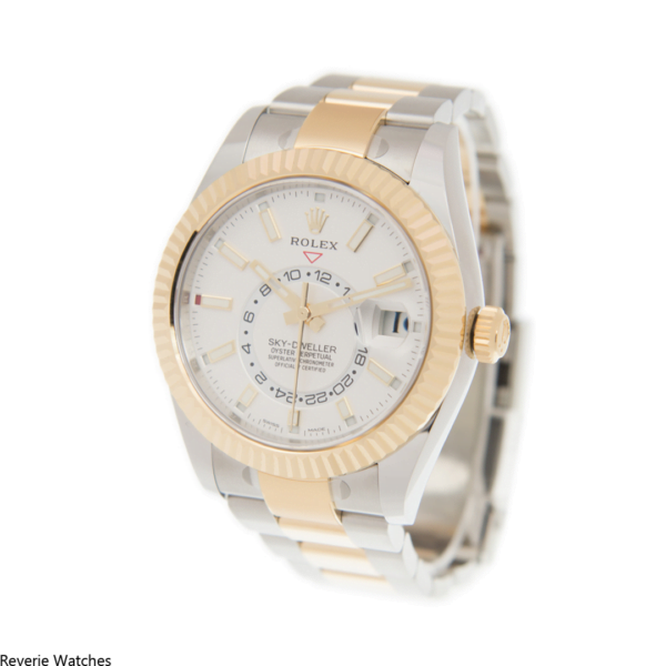 Rolex Sky-Dweller Two Tone White Dial Oyster Replica - 14