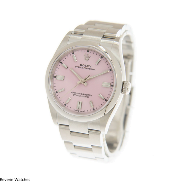 Rolex Oyster Perpetual Pink Dial Replica - 14