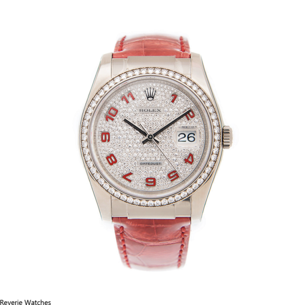 Rolex Datejust Lady Red Leather Replica - 17