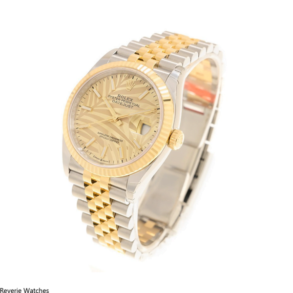 Rolex Datejust 36 Palm Dial Yellow Gold Replica - 13